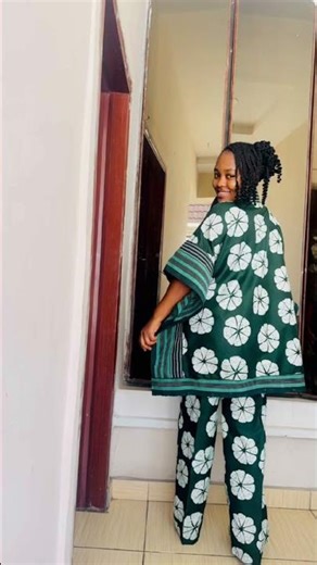 Ankara kimono with Asoke with pants #howtosew #sewingtutorial