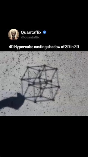 Quantaflix 🚀 on Instagram: "A 2D shadow of a 3D shadow of a 4D Hypercube"