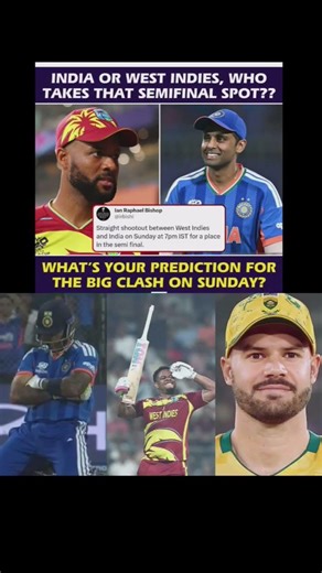 India vs West Indies – Who Will Grab the Semifinal Spot? Sunday 7PM IST Blockbuster!