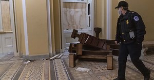 Rioters at Capitol shattered windows, graffitied doors, left behind debris