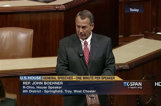 House Speaker Boehner on Democratic Obstruction