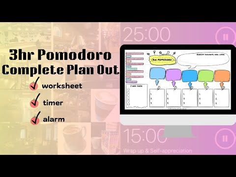 3hr Pomodoro Session w/ Timers & Alarms