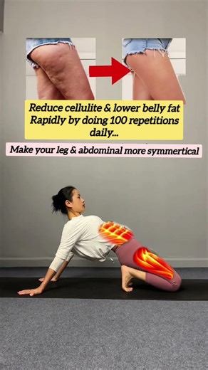 ➡️. 100 reps a day to reduce cellulite and achieve firmer leg lines.....❗