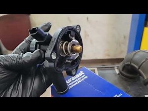 Chevy Cruze 2008 thru 2016 thermostat, temperature sensor, and thermostat housing replacement.