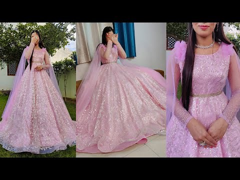 Princess gown cutting and stitching/ wedding dress cutting and stitching/Wedding gown/cindrella gown