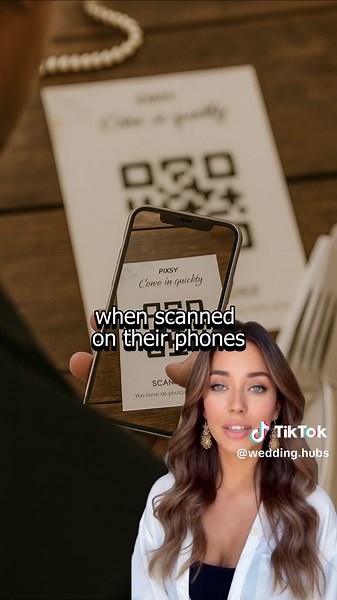 Innovative Wedding Photo Idea with QR Codes