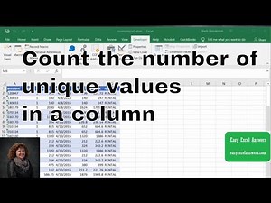 Count the number of unique values in a column with VBA