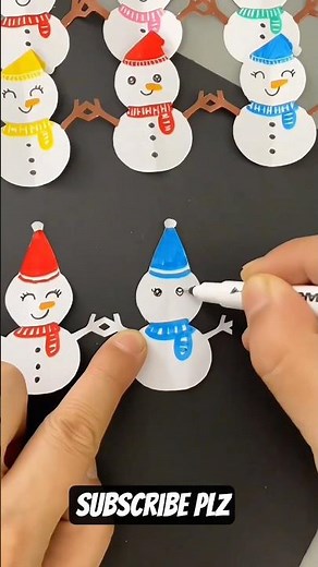 Easy Paper Snowmen Craft for Kids!| Make 4 Cute Snowmen from One Sheet of Paper! |Fun Winter Craft