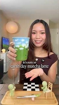 making an earth day matcha latte 🌎🍵☁️ (windows xp matcha)