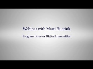 'Digital Humanities at Brill' Recorded Webinar by Marti Huetink