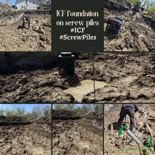 ICF foundation on screw piles...