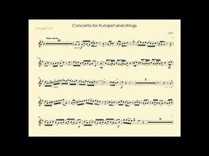 Laue - Trumpet concerto 1 movt. - Piano Backing track for trumpet Bb metronom