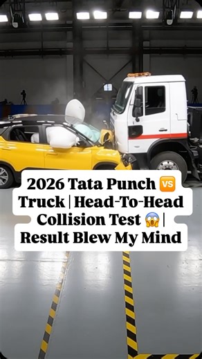 Veer Kashyap on Instagram: "2026 Tata Punch 🆚 Truck | Head-To-Head Collision Test 😱 | Result Blew My Mind #TataPunch2026 #TataPunch #TruckVsCar #HeadOnCollision #ViralReels"