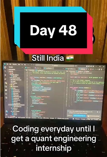 Day 48 | Coding everyday until I get a quant engineering internship 🖥️ Finished implementing the security features that route users to the home page if they attempt to use the browser nav buttons using quiz sessions. If you love software engineering, computer science, or trying to break into tech, you’re in the right place. Join this epic journey into quant platform engineering as I share clear coding explanations, real software engineer experiences, and relatable tech reality going beyond vibe