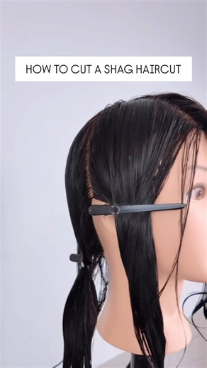 Alex Walker Haircutting Educator on Instagram: "Shag haircut tutorial A simple, easy to follow technique that gives you perfect results every time. • Separate the hair into 4 zones • Create a guideline at the front of the head based on the shortest length • Using this as a guide to cut your layers • Elevate all the hair to the central guide"