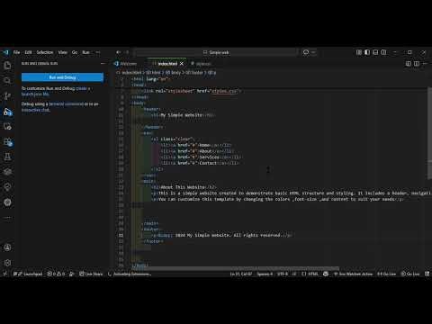 How to create Simple website using html and css in vs code for a beginner 🔰#coding #website #fyp