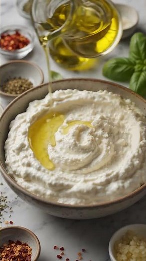 Whipped Ricotta with Italian Herbs | Easy High-Protein Appetizer 🧀🌿 #bariatric