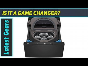 LG WD300CB 1.0 Cu. Ft. SideKick Black Steel Top Load HE Pedestal Washer - Best Compact Washer