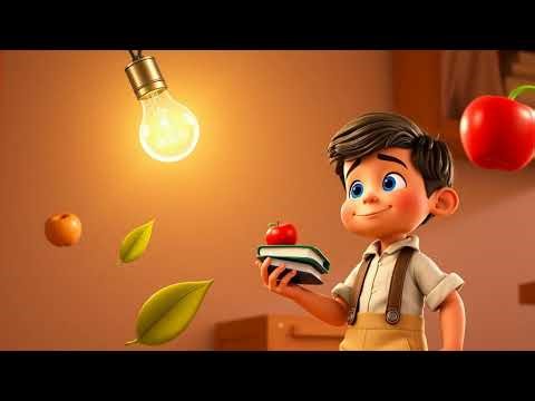 “Little Isaac Newton and the Falling Apple | Kids Learning Story”