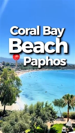 Coral Bay Beach, Paphos 🇨🇾#paphos #paphoscyprus #cyprus #paphosbeaches #coralbay | Cyprus Adventures