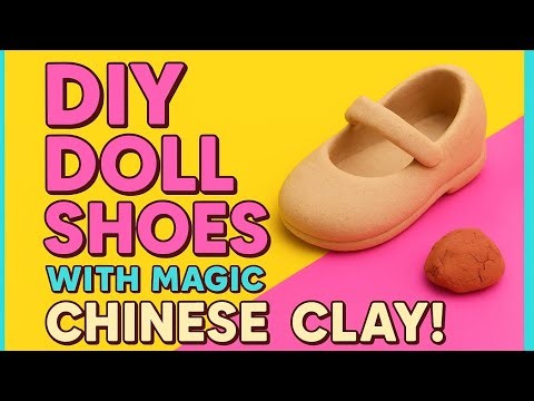DIY Doll Shoes with Chinese Clay | Handmade Mini Shoes Tutorial