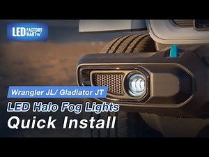 How to Install Jeep LED Halo Fog Lights on A Wrangler JL Gladiator JT? | LED Factory Mart