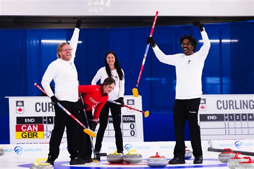 Rob and Romesh swap comedy for curling in Olympic-build up special