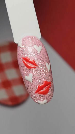 Valentine's Nail Art Tutorial: Step-by-Step Lips Design
