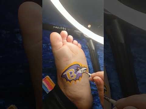 Baltimore Ravens Art (Football on My Foot Series)