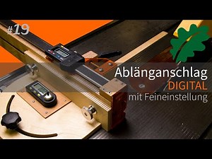 Precise crosscut stop with digital display and fine adjustment for the DIY circular saw