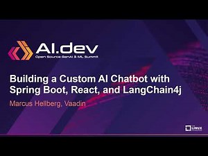 Building a Custom AI Chatbot with Spring Boot, React, and LangChain4j - Marcus Hellberg, Vaadin