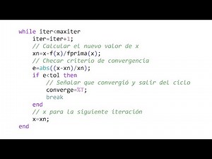 Programa de ejemplo para el método de Newton-Raphson