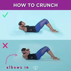 3.6K views · 49 reactions | Crunches are a classic BUT unfortunately so many people are doing them wrong.  Make sure to keep those elbows wide, avoid pulling on your neck, and lift with your chest ✅! ⠀ Featuring POP instructor Taylor wearing POPFLEX. And no those capris are not currently for sale! | POP Pilates | Facebook