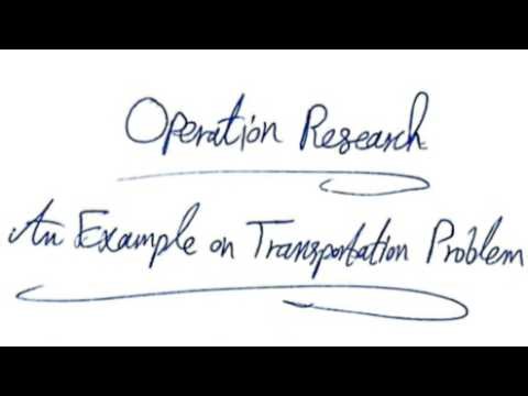 MATH306 - An Example on Transportation Problem