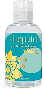 Sliquid Tsunami – Water-Based Lube, Thick Gel Infused with Moisturizing Seaweed Extract, Clear, Unscented Personal Lubricant, 4.2 Oz