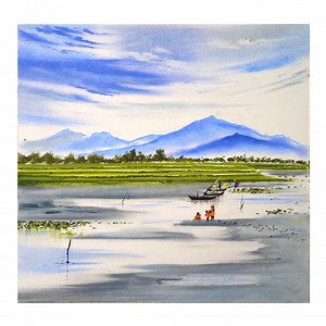 47K views · 4.8K reactions | Learn to drawing beautiful riverside landscape using oil pastels - Easy tutorial | Morning Drizzle | Facebook