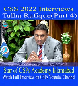 2.1K views · 152 reactions | CSS 2022 Mock Interview Part 4- Talha Rafique (PAS) | CSS Topper | CSS preparation | CSS Academy Islambad | #css2022 #CSS #css2024 #css2025 #CSSSpecial #CSStoppers #cssacademy #CSPs #PMS #Islamabad #CSSpreparation #crackCSS #FPSC #csstoppers #topper | Mureed Hussain Jasra CSP | Facebook
