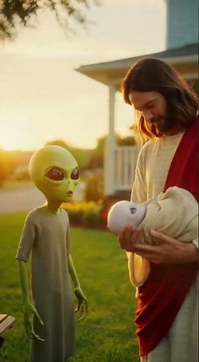 Jesus Saves The Alien Baby. #jesus #god #believe #faith