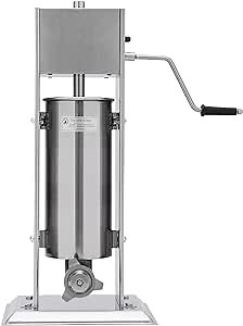 Commercial Churro Maker, 5L Heavy Duty Manual Stainless Steel Churro Maker Machine, w/4 Nozzles & Handle, for Home Restaurants Bakeries Cafes