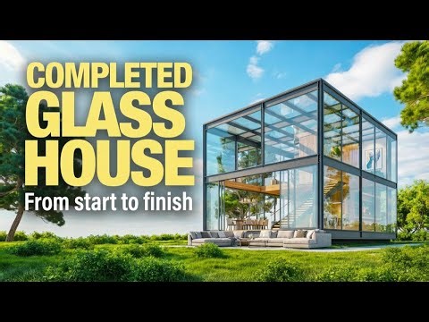 Modern Glass House Construction | Full Build From Foundation to Completion
