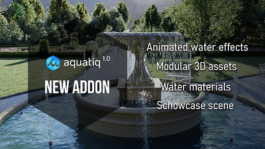 Add water effects to your scene quickly with aquatiq [$]