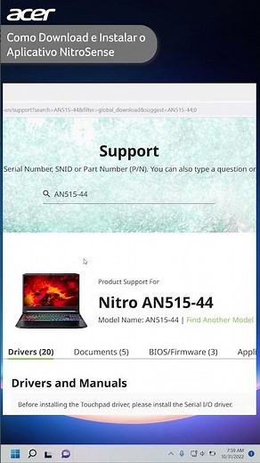 Como Download e Instalar o Aplicativo #NitroSense