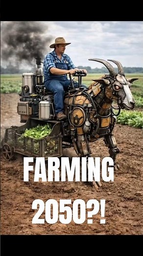 A Farmer Using a Robotic Goat to Harvest Crops – Future Farming Looks Insane!