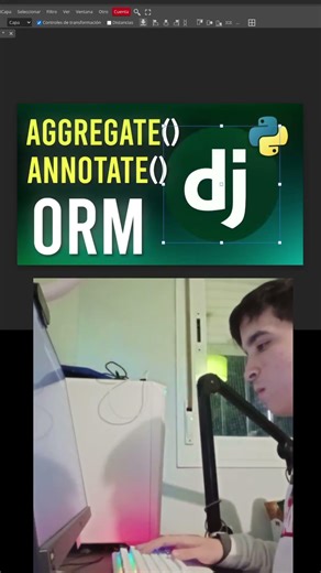 Así hago una miniatura para mí nuevo vídeo de Django ORM Annotate y Aggregate! #django #python