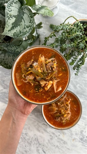 Grandpa’s Korean soup✨ For a collection of my most cherished family recipes, check out my debut cookbook, Maxi’s Kitchen. Pre-order now - link in bio 🤍! ▪️1 lb. Daikon Radish, quartered lengthwise, then sliced into 1/4-inch pieces▪️1 Tbsp 2 tsp Kosher Salt, or more to taste▪️10 Cups Water, divided▪️1 1/2 lb. (6 Bunches) Scallions, sliced through the root, then cut into 1-inch chunks▪️1 lb. Chuck Roast, cut into thin 1-inch x 1/4-inch pieces (do not remove fat)▪️5 Cloves Garlic, finely chopped▪️