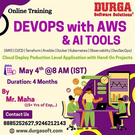 DEVOPS with AWS & AI TOOLS Online Training @ DURGASOFT #durgasoftware #durgasoft #durgasoftonine