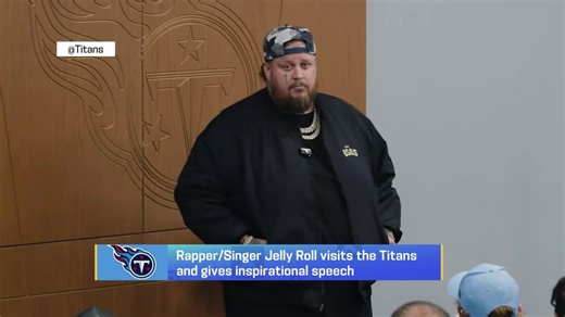 Jelly Roll gives inspirational speech to Titans