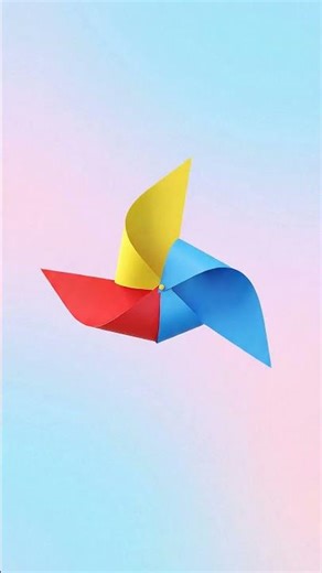 Mesmerizing Spin! Watch this colorful pinwheel come to life 🎡