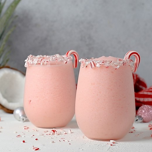55K views · 82 reactions | Pina Coladas get a festive holiday twist in these easy and delicious frozen cocktails spiked with rum and peppermint schnapps! RECIPE --> https://theblondcook.com/peppermint-pina-coladas/ | The Blond Cook | Facebook