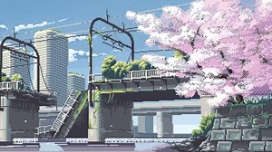 Broken Bridge Pixel Live Wallpaper - MoeWalls